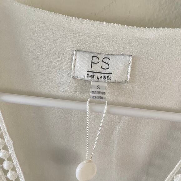 Boho Chic Tunic Peasant Dress Womens Small White Lagenlook Hippie Minimalist - Picture 6 of 9